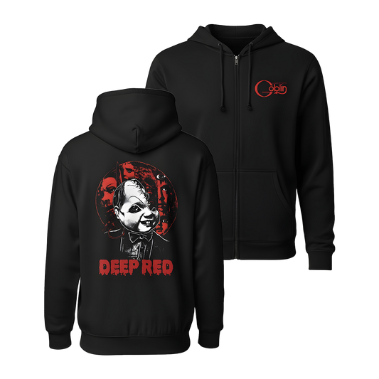 Deep Red Zip Up Hoodie